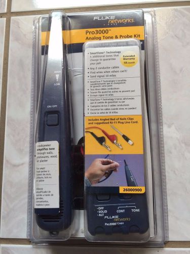 FLUKE NETWORKS 26000900 Tone &amp; Probe Kit, PRO3000, Analog &#034;New&#034;