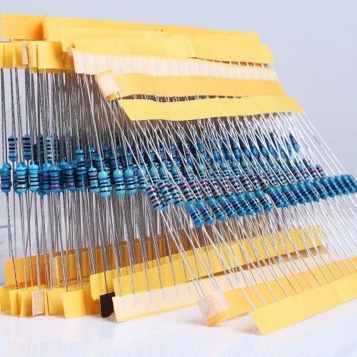 400pcs 1/4W 1% 20 Kinds Value Metal Film Resistor Assortment Kit Set