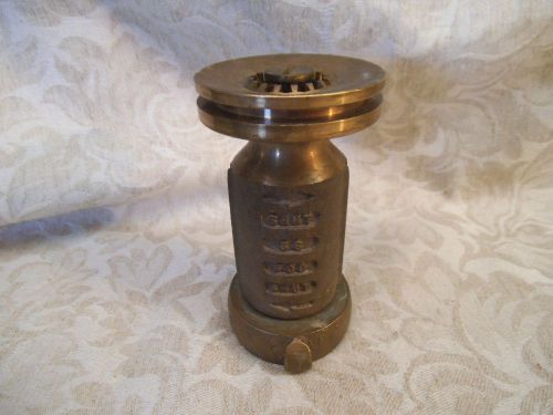 Vintage Akron 1 3/4&#034; Brass Fire Fog SS Shut Off Twist Nozzle  -d