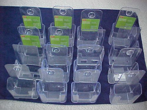 Lot of 16 brochure holder 4 3/8 in x 3 1/4 mostly wall mountable staples® for sale