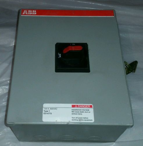 *BRAND NEW* ABB E314773 100A 600 Volt Disconnect Switch EOT 100U3M1-S