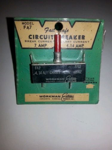 Workman Electronic Model FA7 Fail Safe Circuit Breaker 7AMP 4.14AMP