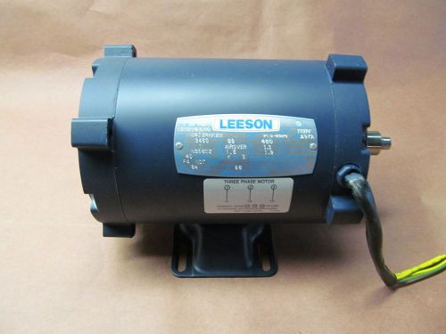 NEW LEESON 1 HP 3 PHASE  MOTOR C4T34NK2B 3450 RPM 460 VOLTSNC56CZ FRAME 3 AVAIAB