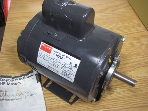 NOS DAYTON REVERSIBLE MOTOR 3K224C 3/4HP 1725RPM 115V/230V AC 5/8&#034; SHAFT