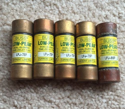 Lot Of 4 Buss LPJ-7SP + LPJ-8SP Fuse