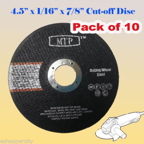 10x 4.5&#034; x 1/16&#034; x 7/8&#034; 1.6mm Metal Steel Cutting Cutoff Wheel Cut Off Grinder