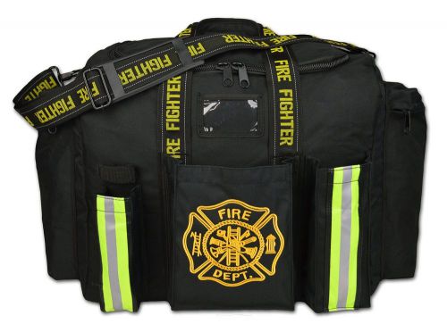 BLACK Lightning X Premium Firefighter XL Step-In Turnout Fire Duty Gear Bag