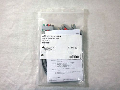 GE Multi-Link Leadwire Set, 6-Ldwr Set, Grabber, AHA, 74cm/29in