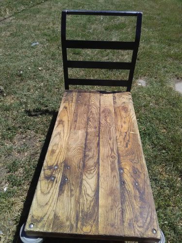 Platform moving dolly hardwood on steel frame 51&#039;lx36&#039;hx24&#039;w for sale