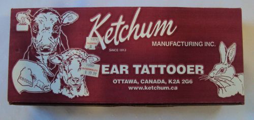 Ketchum Livestock Animal Ear Tatooer 50D w 17 Characters Ink Instructions