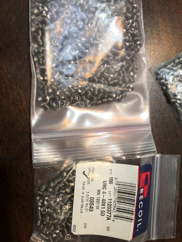 Lot of 10 recoil 23543 rh unc 4-40 x 1.5d free running helical thread inserts for sale