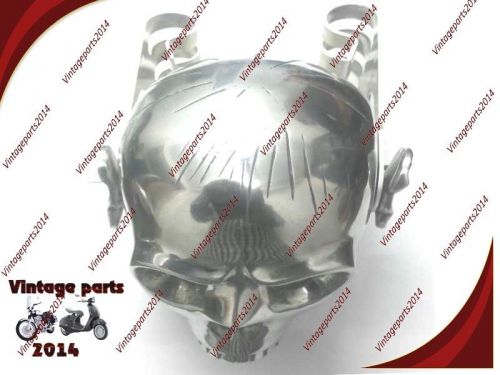 BRAND NEW CHOPPER BOBBERR SKULL HEADLIGHT WITH LIGHT IN EYES BSA NORTON TRIUMPH