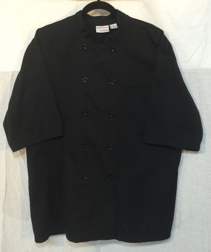 CHEF WORKS BLACK SHORT SLEEVE MENS COAT JACKET size XL