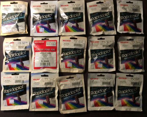 15 packs of Rapidograph plotter pens for HP plotters free KOH-I-NOOR