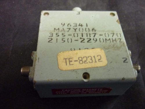 Microwave Associates Isolator Waveguide/RF Model MA7-6