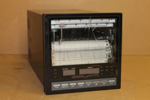 Strip chart recorder, 100mm wide chart, two pen, urt100 4246, yokogowa for sale