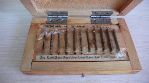 Rare USSR Gauge Gage Block Set 1-N7  0.99mm-1mm 11 Blocks HSS