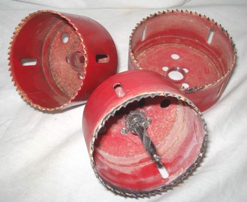 3 Hole Saws 2-78&#034;, 3.00&#034; &amp; 3-1/2&#034; USA