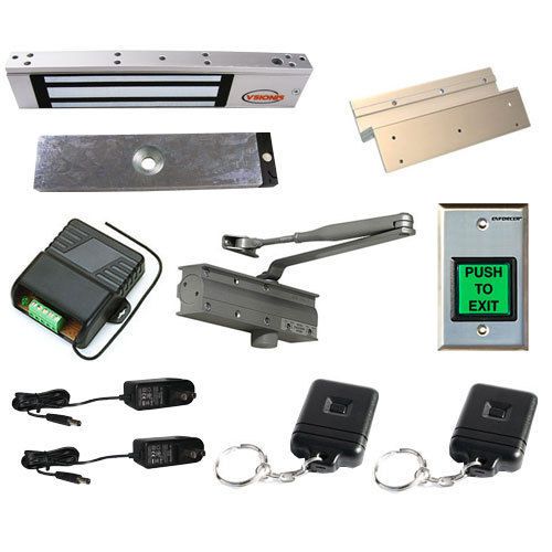 FPC-5046 1 Door Access Control Inswing 300lbs Electromagnetic Lock Door Closer