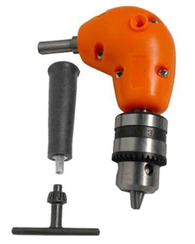 Right Angle Drill Attachment Chuck Adapter Electric Power Cordless 3/8 90 Degree