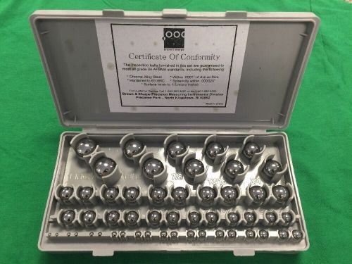 Brown and sharpe 52 piece precision ball gauge set 00077024 for sale