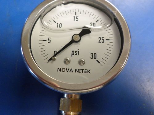 2 1/2&#034; GLYCERIN FILLED  0-30 PSI PRESSURE GAUGE  1/4&#034;  NPT BOTTOM MOUNT