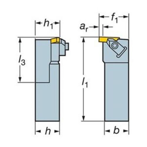 Sandvik coromant tlel-82v steel top-lok shank tool for parting and grooving for sale