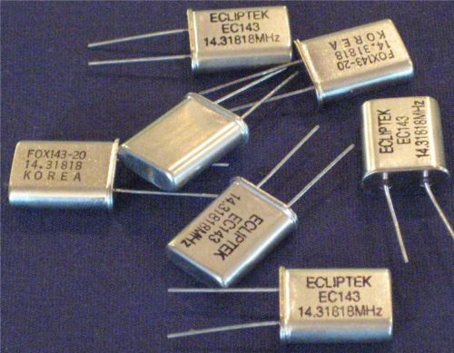 Crystal HC-49 14.31818 Mhz HC49 Crystals (50 pcs) *** NEW ***