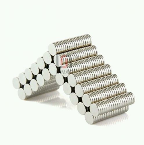 100pcs Strong Round Dia. 8mm x 1.5mm N50 Rare Earth Neodymium Magnet Art/Fridge