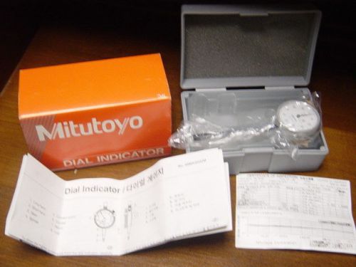 MITUTOYO DIAL INDICATOR WITH PERPENDICULAR MOUNTING STEM. NIB