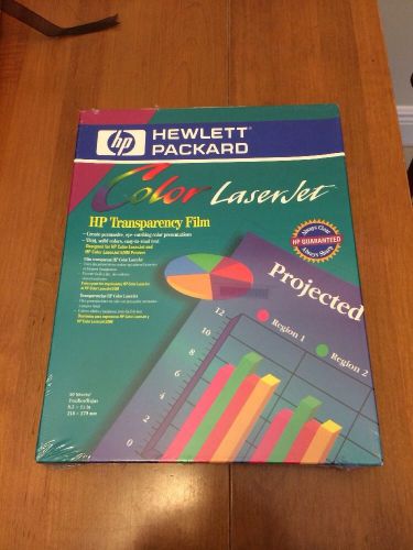 NIP HEWLETT PACKARD HP Color LaserJet Transparency Film 50 Sheets NEW