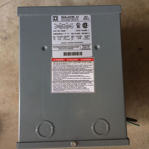 SQUARE D 2S46F Transformer 2.00 Kva Nema 3R