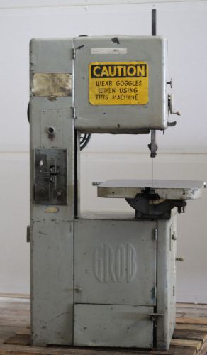 Grob vertical band saw blade welder 18&#034; throat variable speed