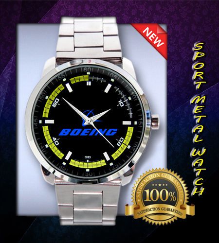 Boeing Aircraft manufacturing Logo On Sport Metal Watch