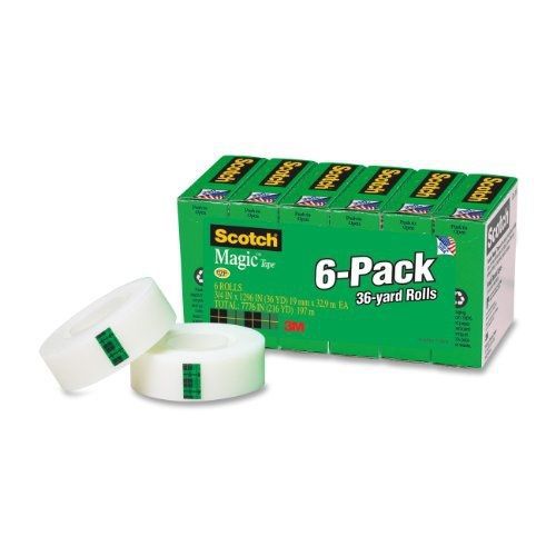 Scotch Magic Tape, 3/4 x 1296 Inches, Boxed, 6 Rolls (810-6PK)