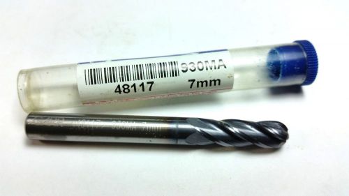 7mm garr 48117 carbide 4 flute tialn ball end mill (p 969) for sale