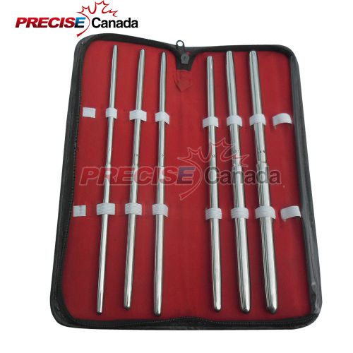 PRATT UTERINE DILATOR SET 6 PIECES STRAIGHT OB/GYNECOLOGY SURGICAL