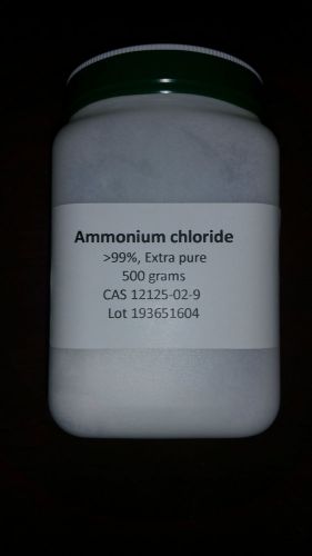 Ammonium chloride, &lt;99%, Extra pure, 500 gm