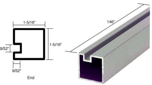 CRL Satin Anodized End Post Extrusion - 12 ft Long