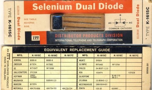 SELENIUM DUAL DIODE ITT K-1615C NEW IN ORIGINAL CONTAINER