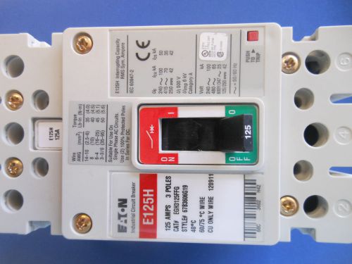 CUTLER HAMMER EGH3125FFG  125 AMP 480 VOLT 3 POLE CIRCUIT BREAKER