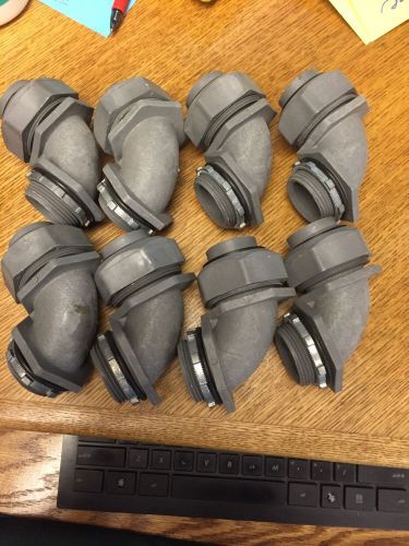 Lot Of 8 LT20-6 1-1/4&#034; 90 Degree Non Metallic Flexible Conduit Connectors