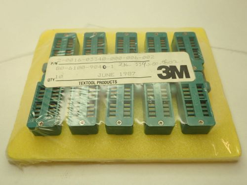 3M TEXTOOL PRODUCTS 16 WAY STD ZIF DIP SOCKET LOTS OF 10