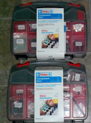 Brand new radio shack make: it electronic component kits 1 &amp; 2  $230+ for sale