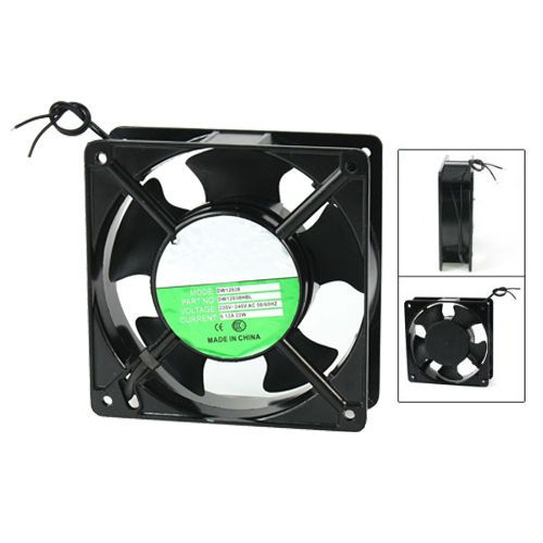 120x120x38mm 5 Blades Metal Frame Axial Flow Cooling Fan AC W8