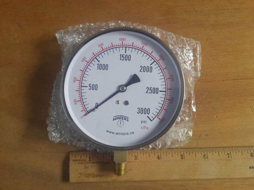 Winters Pressure Gauge # 294 4 1/2&#034; 1/4 NPT 0-3000 PSI/KPA Brand New and Unused