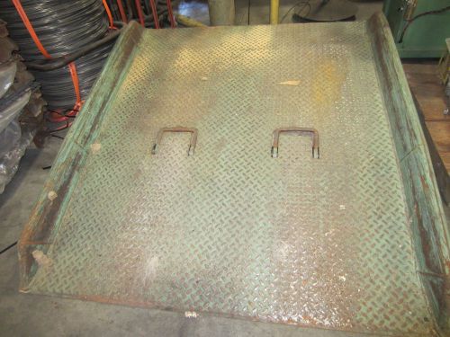 10,000 lb STEEL DOCK BOARD  DOCK PLATE WITH LIFTING LOOPS, 72 in WIDE 84 in LONG