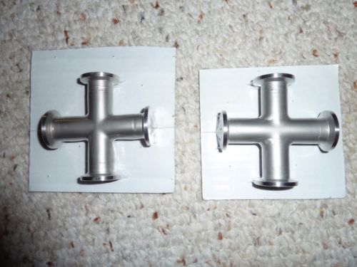 2 NEW  4 WAY CROSS NW-16  FLANGE tee vacuum pinnacle kscrs-4716 16dn