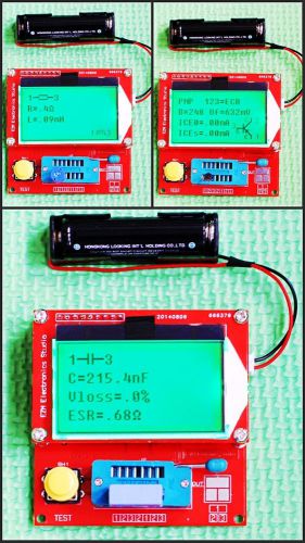 12864 lcd gm328 graphical transistor rlc esr tester meter avr isp socket for sale