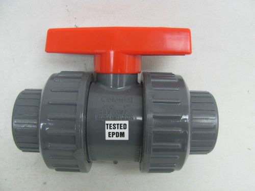 COLONIAL VALVE V10101N - VALVE, 1&#034; PVC, TRUE-UNION BALL VALVE w/ EPDM seal